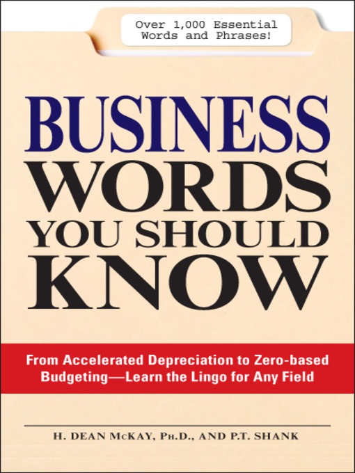 Title details for Business Words You Should Know by H. Dean Mckay - Available